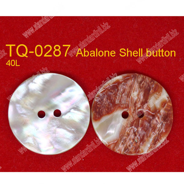Abalone shell button